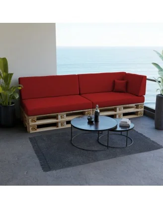 Copricuscino decorativo 40x40 cm per cuscino pallet, Rosso