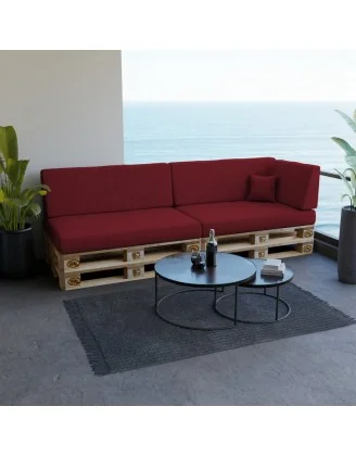 Copricuscino decorativo 40x40 cm per cuscino pallet, Bordeaux