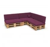 Copricuscino decorativo 40x40 cm per cuscino pallet, Viola