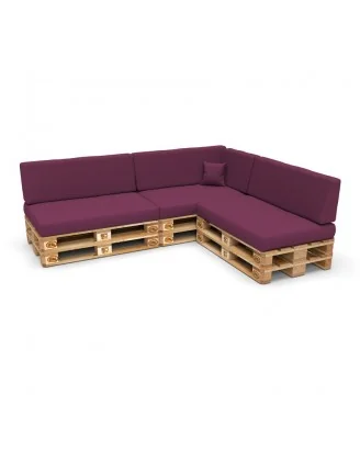 Copricuscino decorativo 40x40 cm per cuscino pallet, Viola