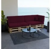 Copricuscino decorativo 40x40 cm per cuscino pallet, Viola