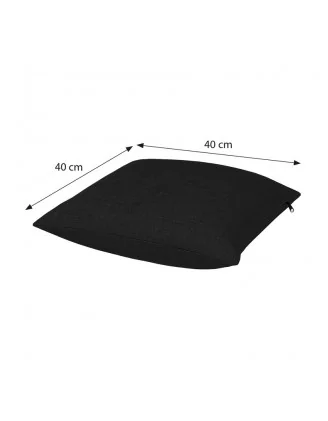Copricuscino decorativo 40x40 cm per cuscino pallet, Nero
