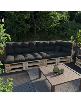 Cuscino Decorativo per Pallet e per Divano da Giardino, 40x40 cm, Nero