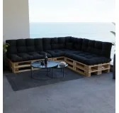 Cuscino Decorativo per Pallet e per Divano da Giardino, 40x40 cm, Nero Cuscino Decorativo per Pallet e per Divano da Giardino, 40x40 cm, Nero