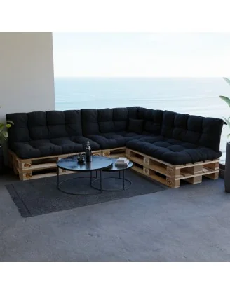 Cuscino Decorativo per Pallet e per Divano da Giardino, 40x40 cm, Nero
