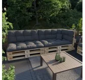 Cuscino Decorativo per Pallet e per Divano da Giardino, 40x40 cm, Antracite Cuscino Decorativo per Pallet e per Divano da Giardino, 40x40 cm, Antracite