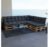 Cuscino Decorativo per Pallet e per Divano da Giardino, 40x40 cm, Antracite Cuscino Decorativo per Pallet e per Divano da Giardino, 40x40 cm, Antracite