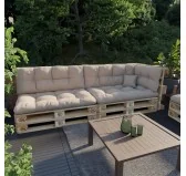 Cuscino Decorativo per Pallet e per Divano da Giardino, 40x40 cm, Beige Cuscino Decorativo per Pallet e per Divano da Giardino, 40x40 cm, Beige