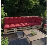 Cuscino Decorativo per Pallet e per Divano da Giardino, 40x40 cm, Rosso Cuscino Decorativo per Pallet e per Divano da Giardino, 40x40 cm, Rosso