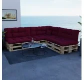 Cuscino Decorativo per Pallet e per Divano da Giardino, 40x40 cm, Bordeaux