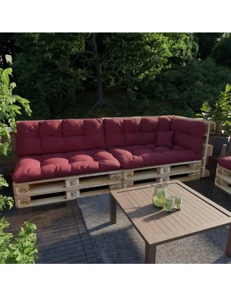 Cuscino Decorativo per Pallet e per Divano da Giardino, 40x40 cm, Bordeaux