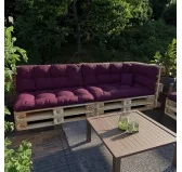 Cuscino Decorativo per Pallet e per Divano da Giardino, 40x40 cm, Viola