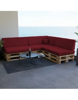 Cuscino Decorativo per Pallet e per Divano da Esterno, 40x40 cm, Bordeaux