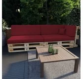 Cuscino Decorativo per Pallet e per Divano da Esterno, 40x40 cm, Bordeaux Cuscino Decorativo per Pallet e per Divano da Esterno, 40x40 cm, Bordeaux