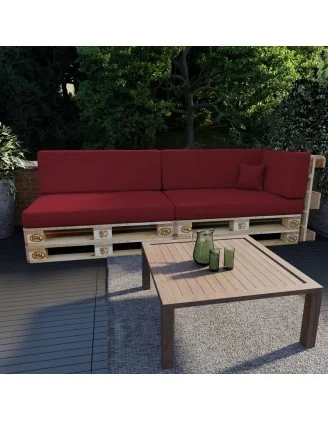Cuscino Decorativo per Pallet e per Divano da Esterno, 40x40 cm, Bordeaux