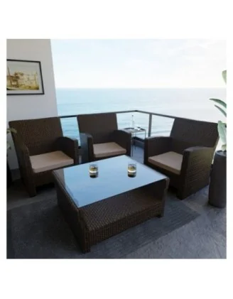 Cuscino per panchina da giardino, cuscino per altalena, cuscino da giardino, 60x60x5 cm, Beige