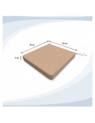Cuscino per panchina da giardino, cuscino per altalena, cuscino da giardino, 70x70x5 cm, Beige