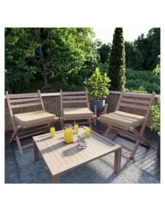 Cuscino per panchina da giardino, cuscino per altalena, cuscino da giardino, 70x70x5 cm, Beige