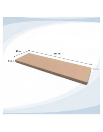 Cuscino per panchina da giardino, cuscino per altalena, cuscino da giardino, 150x40x5 cm, Beige
