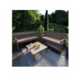 Cuscino per panchina da giardino, cuscino per altalena, cuscino da giardino, 160x40x5 cm, Beige