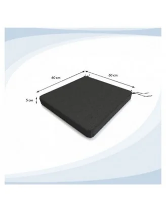 Cuscino per panchina da giardino, cuscino per altalena, cuscino da giardino, 60x60x5 cm, Antracite