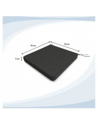 Cuscino per panchina da giardino, cuscino per altalena, cuscino da giardino, 70x70x5 cm, Antracite