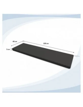 Cuscino per panchina da giardino, cuscino per altalena, cuscino da giardino, 100x40x5 cm, Antracite