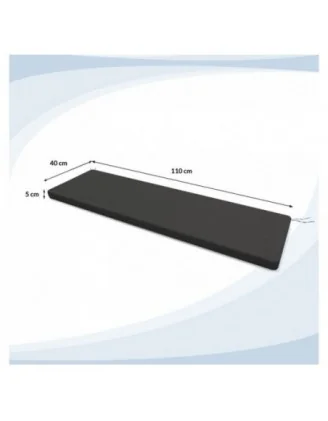 Cuscino per panchina da giardino, cuscino per altalena, cuscino da giardino, 110x40x5 cm, Antracite