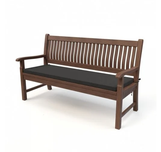 Cuscino per panchina da giardino, cuscino per altalena, cuscino da giardino, 140x40x5 cm, Antracite